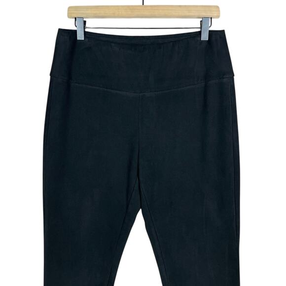 J. McLaughlin Lori Faux Suede Pull On High Waisted Legging Black Large Cozy Chic - Picture 8 of 10